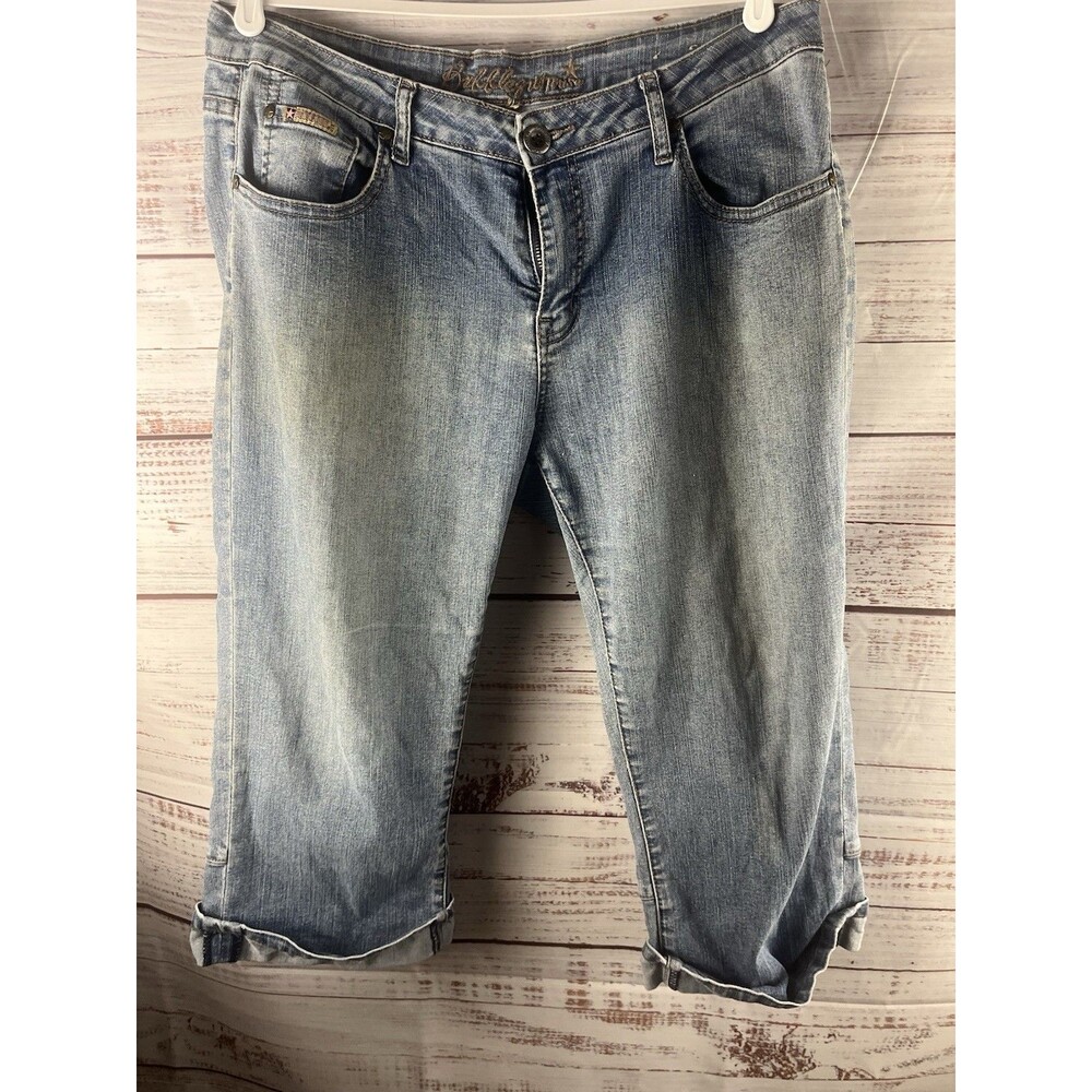 BUBBLEGUM USA Blue Cuffed jean Capris Women’s Waist 36